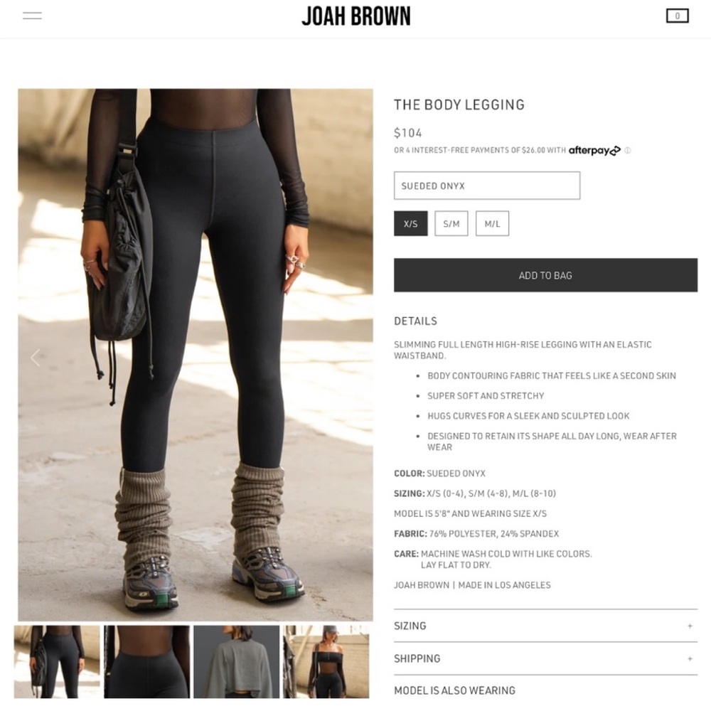 Joah Brown - Body leggings size M/L